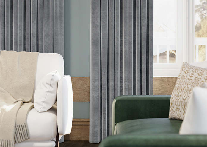 Velvet Opulence (Blackout), Storm Grey - Made to Measure Curtains - Image 5